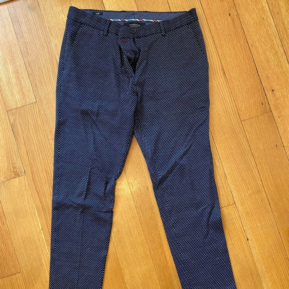 Scotch&Soda mens dress pants - navy blue with white detailing